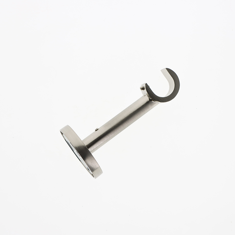 Suporte de parede 10cm para varões de cortina diâmetro 20mm em níquel mate - BOULET - 5