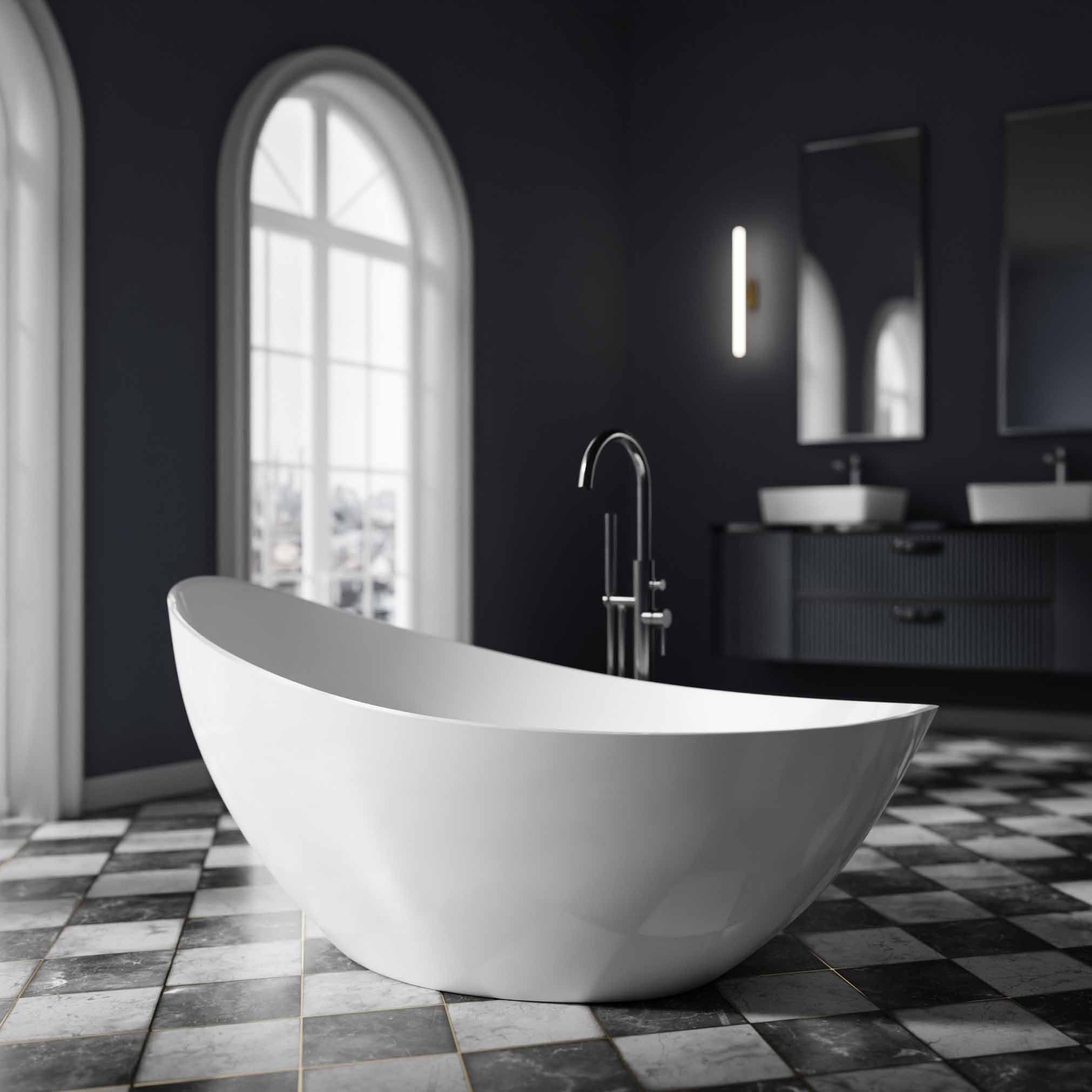 Bernstein Wanna wolnostojąca VICE 2.0 akryl 183,5x78,5 biały mat