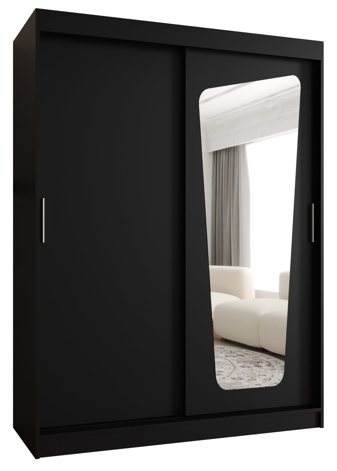 Szafa przesuwna garderoba MOKA 150 x 62 x 200 cm Czarny