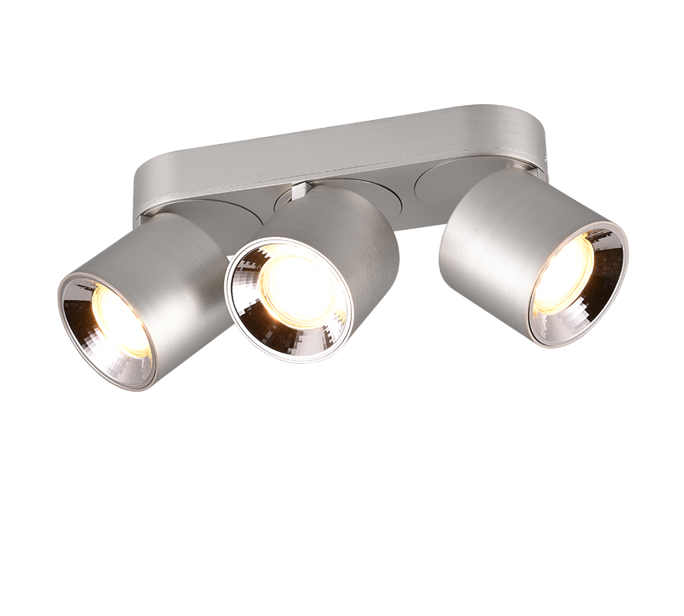 Reflektor sufitowy spot natynkowy Guayana listwa srebrno-odcienie srebra 3xGU10x10W wym: 12 x 27,3 x 8,7 cm metal Trio