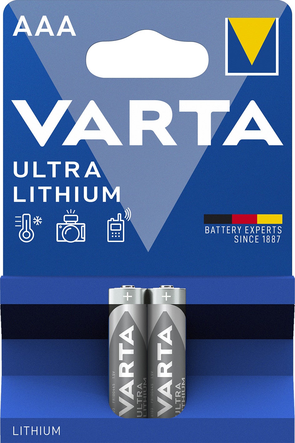 2 Piles LR03 VARTA AAA ULTRA Lithium - 3