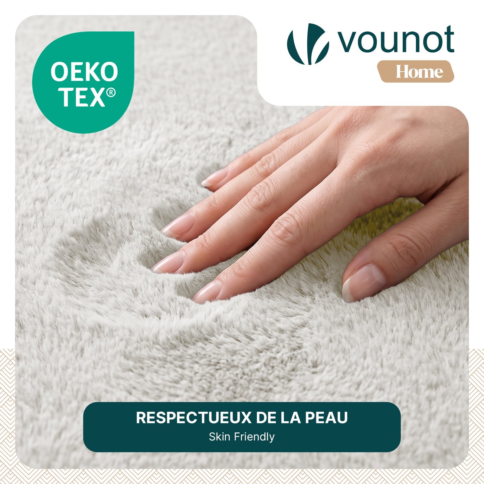 VOUNOT® Alfombra Moderna para Salón 160x230 cm, Crema - 6