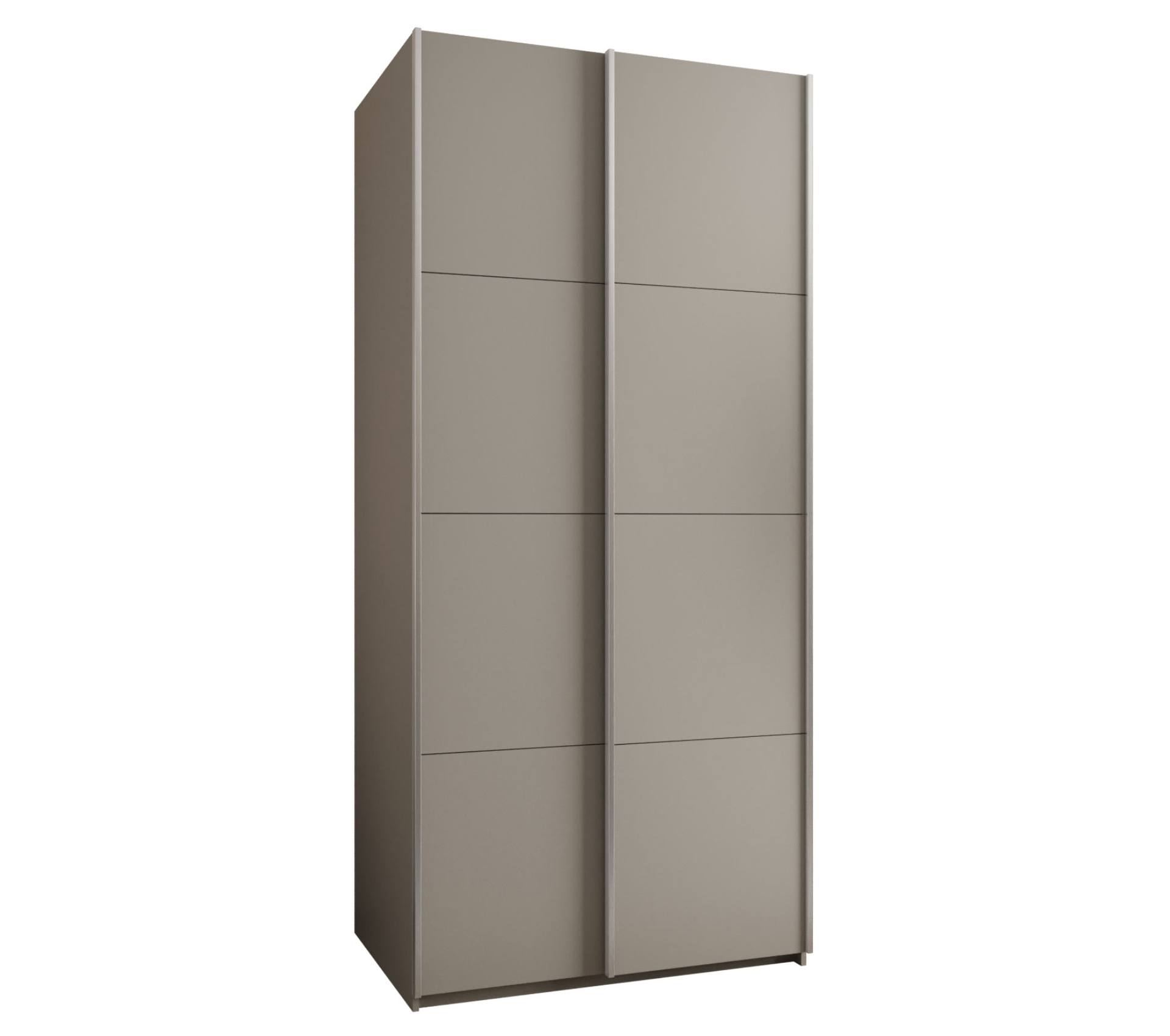 Szafa przesuwna wysoka Lux 1 120 x 64 x 245,5 cm kaszmir + kaszmir + u. srebrny - Abiks Meble