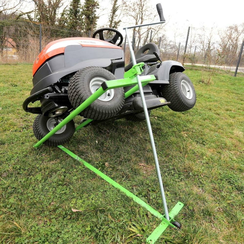 Cric lève tracteur tondeuse à manivelle 350 kg - 2