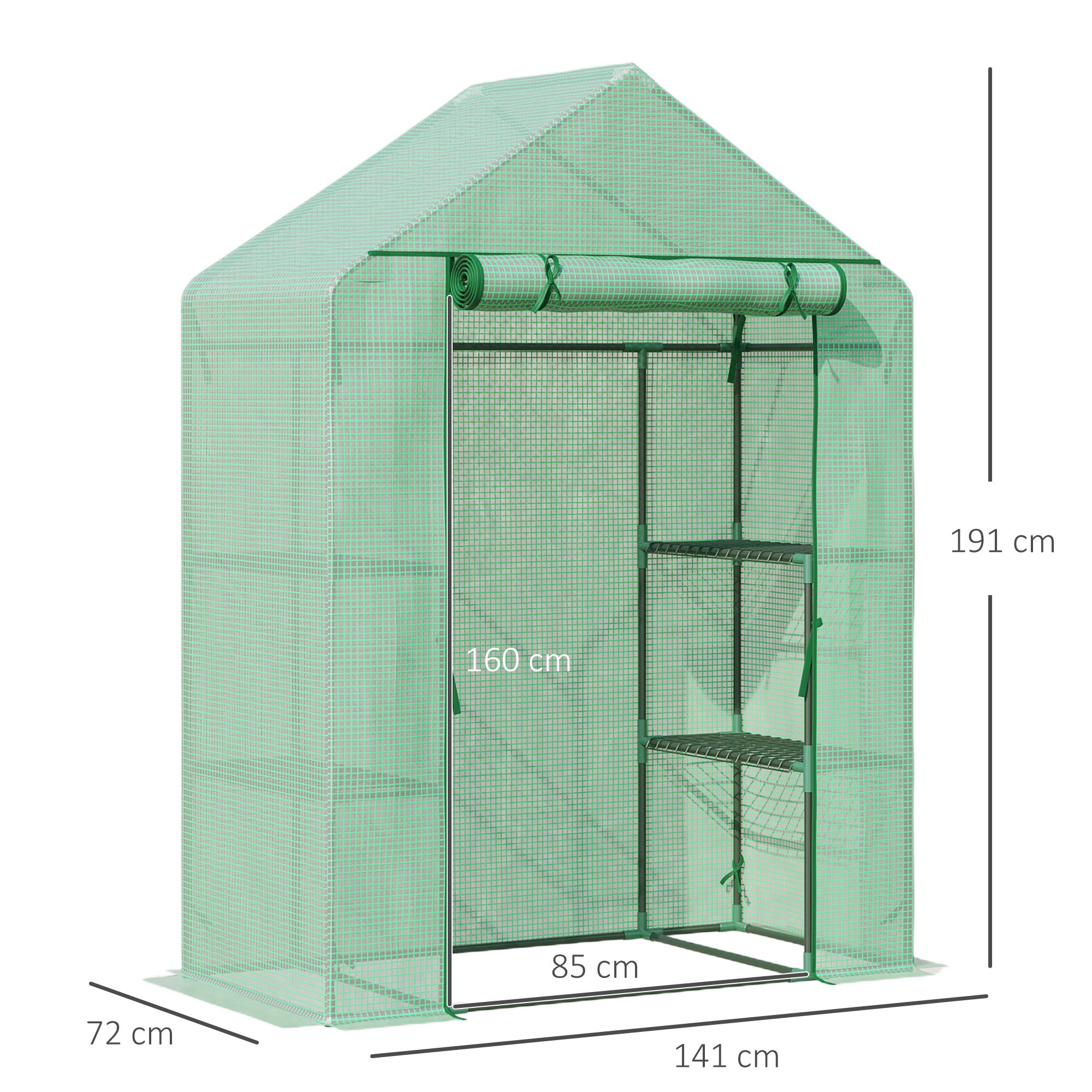 Serre de jardin PE Outsunny - 3