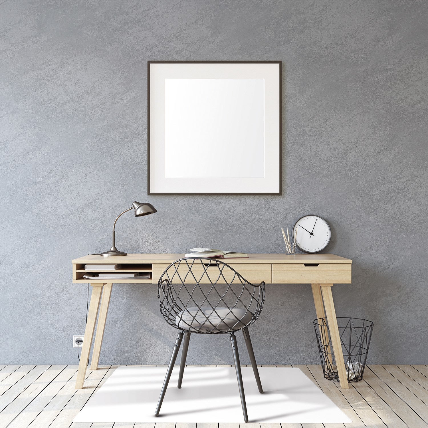 Podkładka pod fotel biurowy, Pojedynczy kolor marmurowa abstrakcja 140x100 cm – Tulup - 3