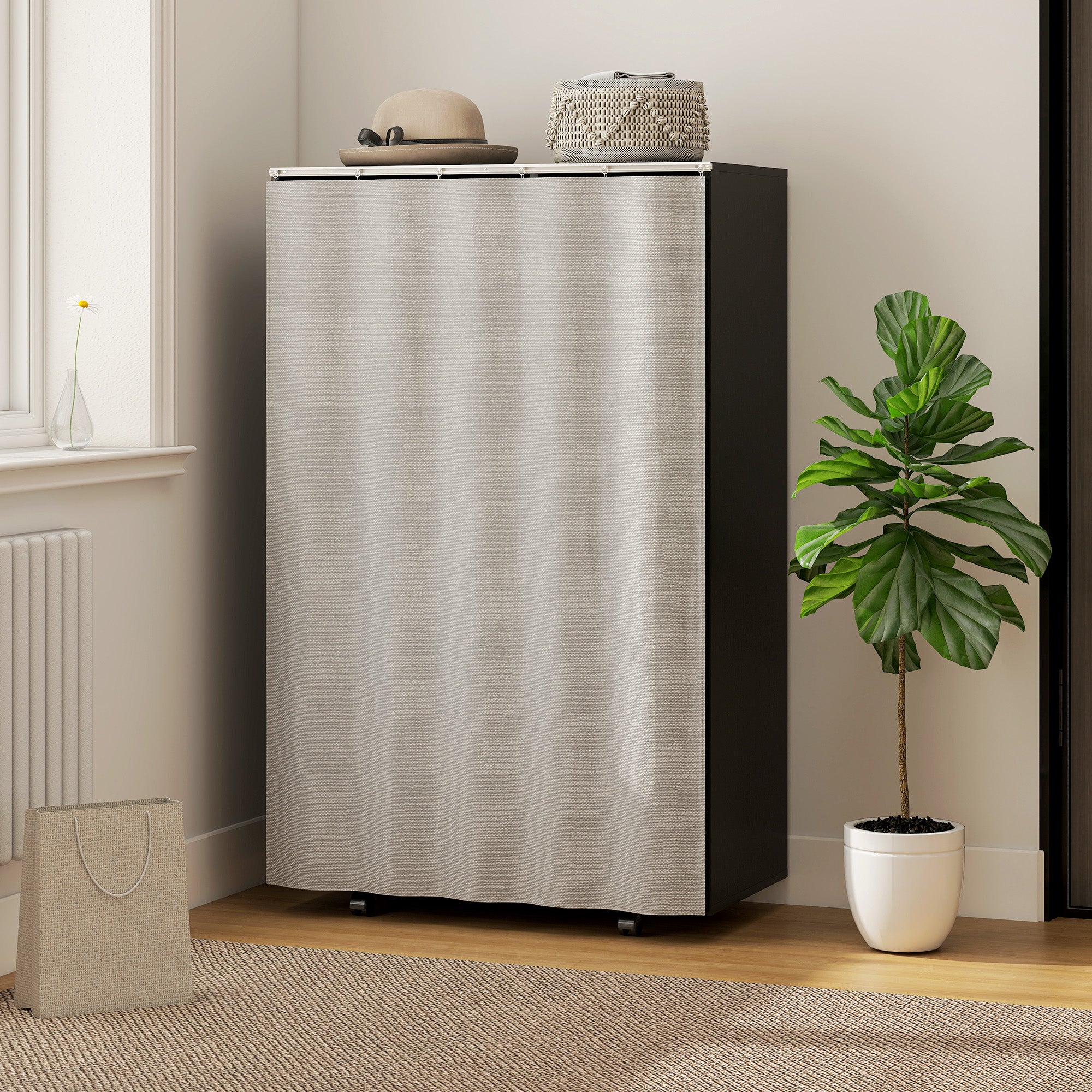 Armoire de vêtement mobile panneau de particules HOMCOM - 9