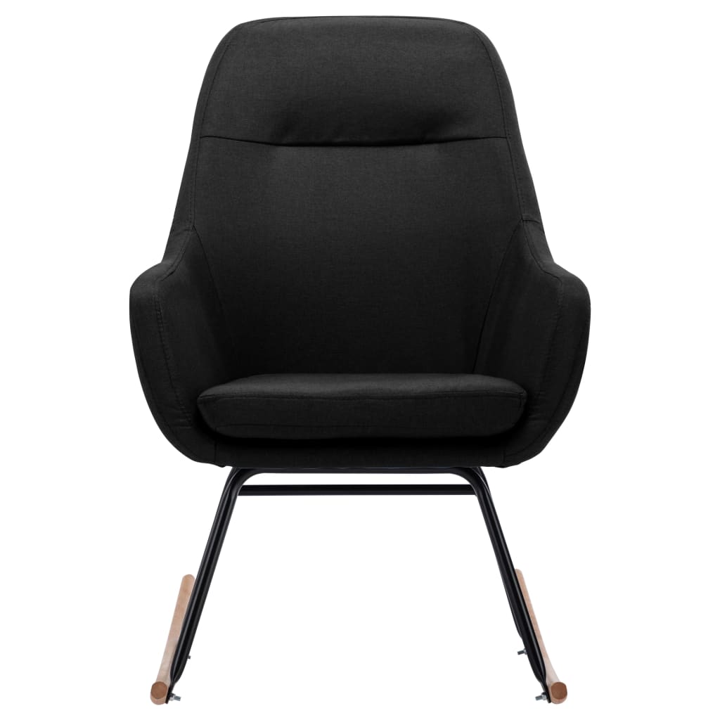 Chaise à bascule | Rocking chair | Fauteuil à bascule Noir Tissu794627 - 3