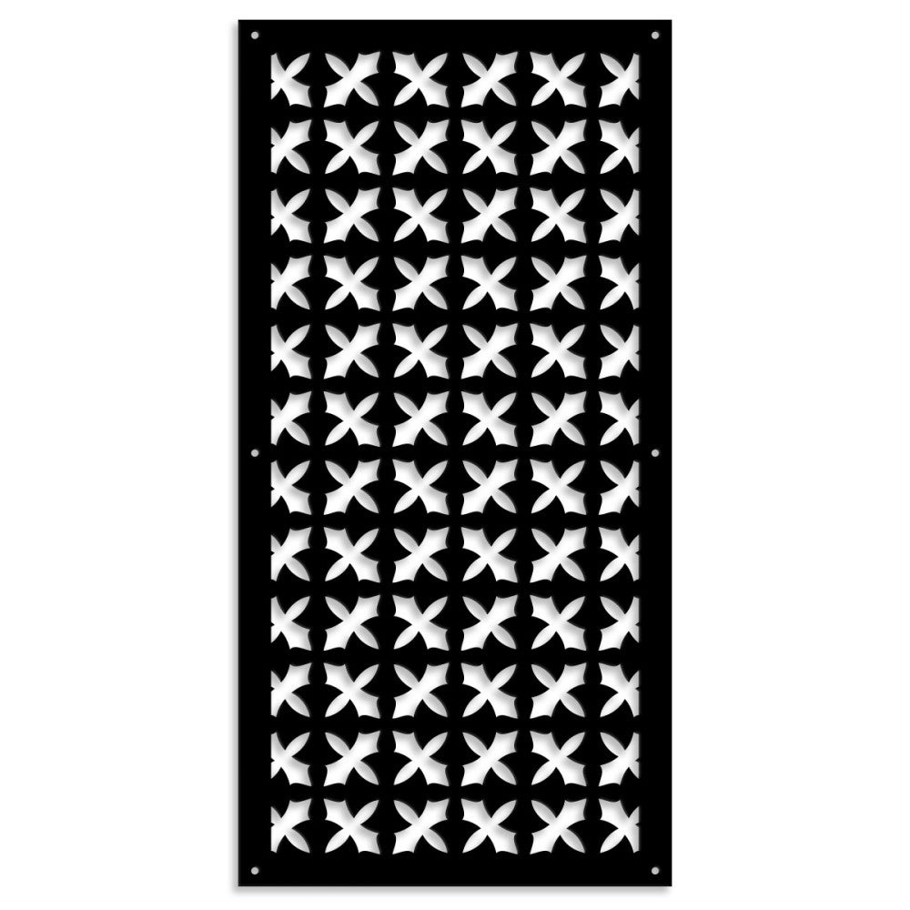CRUSADES - Panel perforowany PCV - 98x198 cm CZARNY DASZEK PRZECIWSŁONECZNY Grubość 1 cm