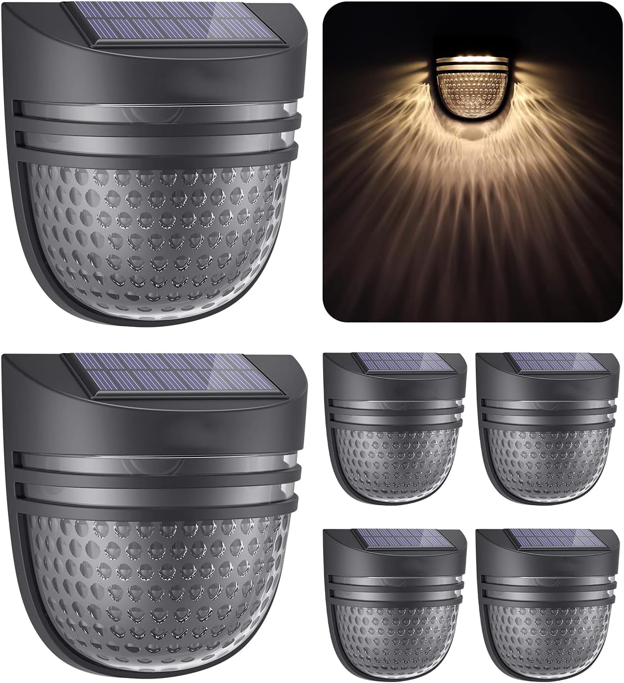 Lot De 4 Lampes Solaires Extérieur Blanc Chaud 3000K Quntis – IP65 Étanche, 20h Autonomie, Éclairage Allée, Jardin, Patio, Marche