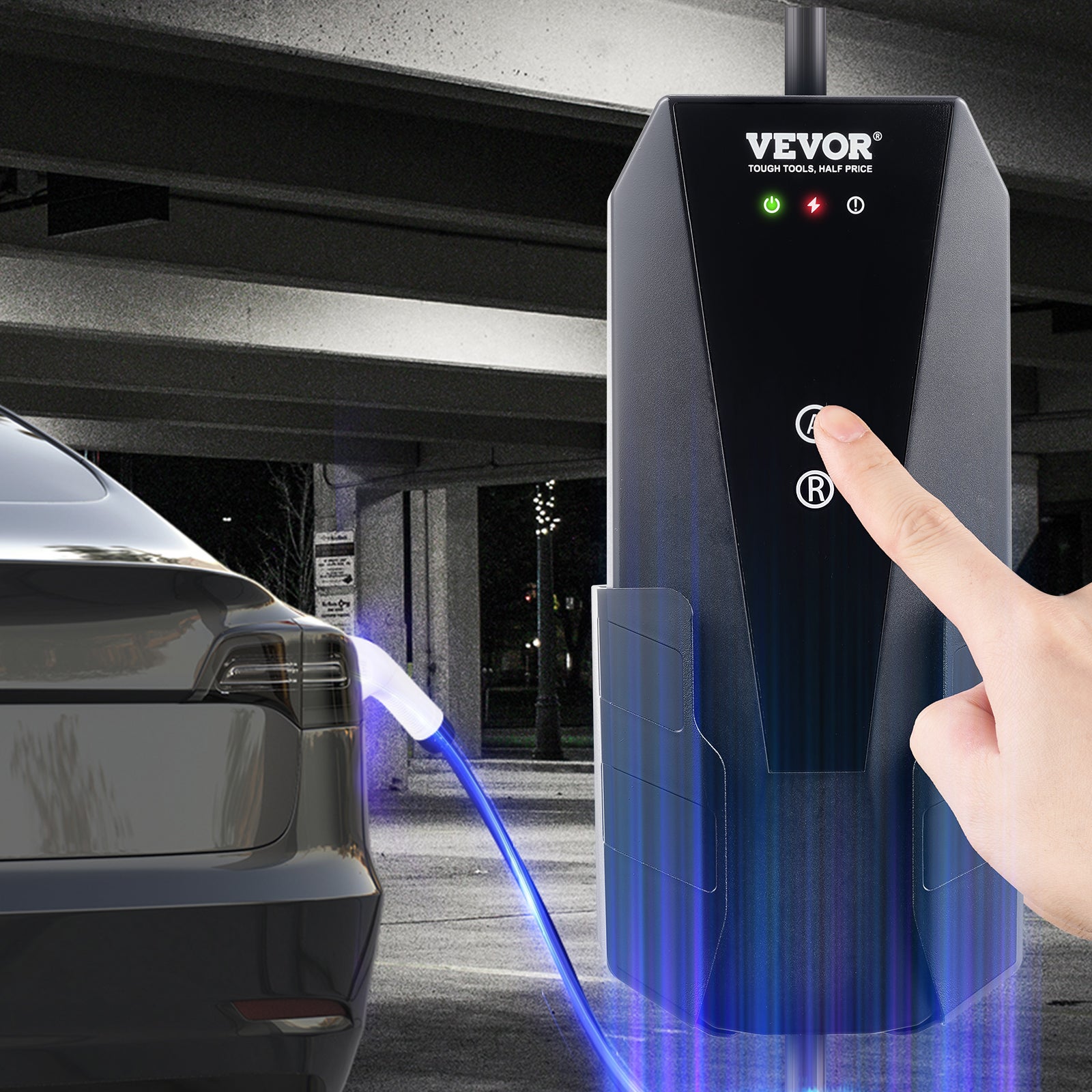 Carregador EV Portátil VEVOR Tipo 2 16 A 3,7 kW Cabo 8,6 m Tomada CEE 7/7 Estação de Carregamento IEC62196 IP66 à Prova d’Água com Bolsa e Gancho - 8