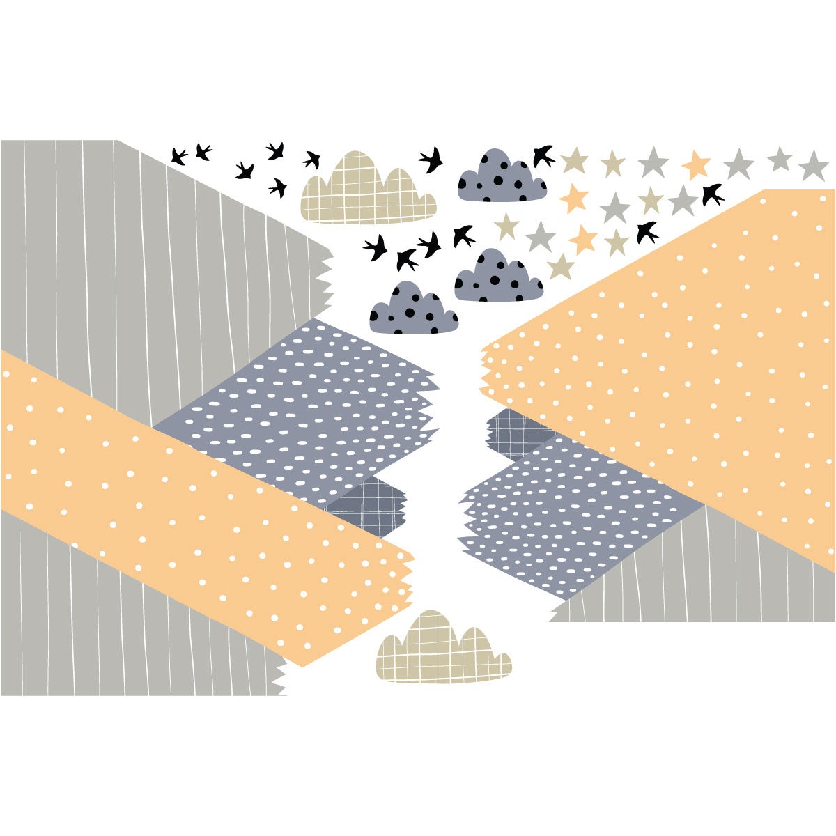 Adesivo bambino di montagna scandinavo jika - Sticker adesivo - adesivi murali - 70x105cm - 4