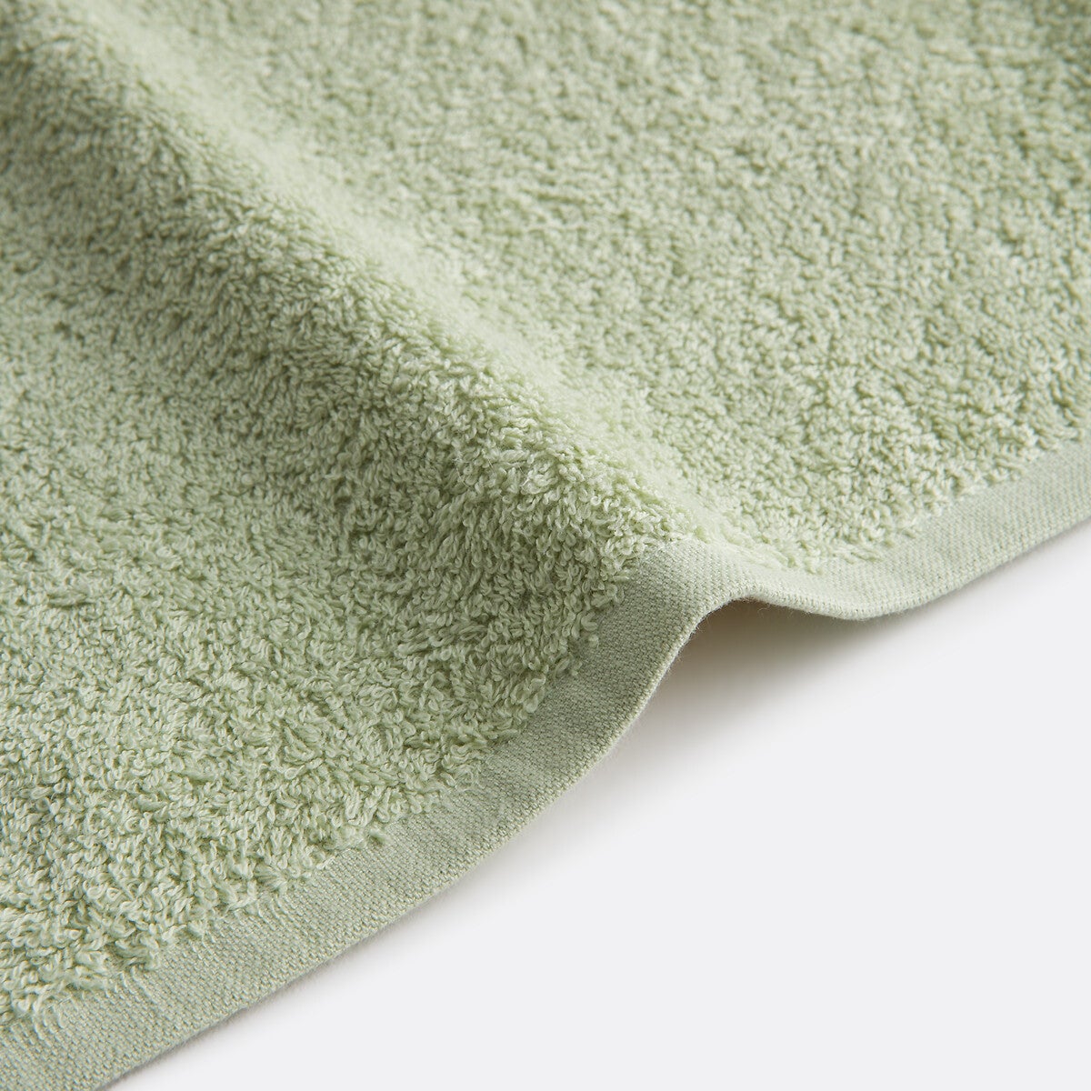 Lot 4 serviettes d'invité éponge 500g/m2,Scenario - Vert thé - 40 x 40 cm - 2