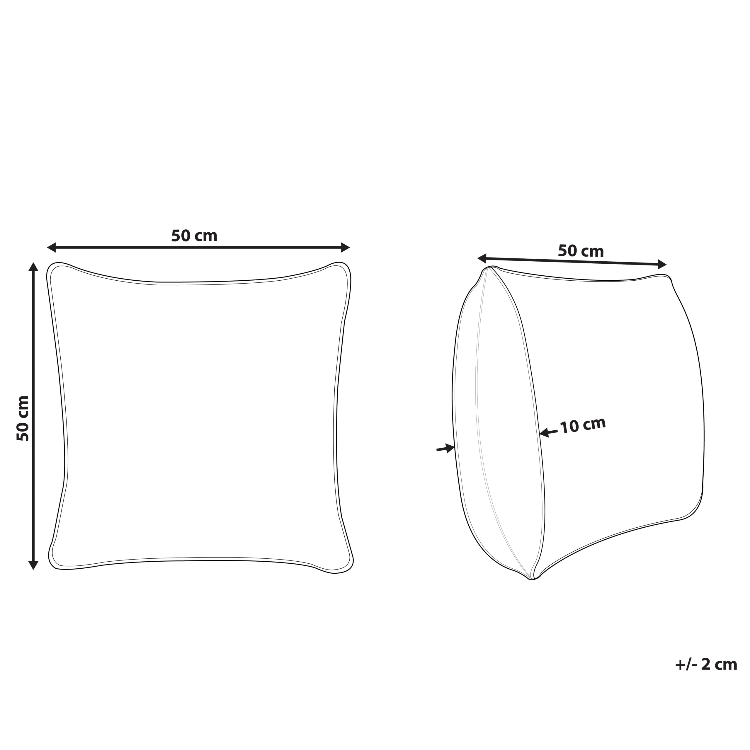 Cuscino decorativo PHUSRO Cotone 50 x 50 cm Multicolore Trama animale - 2
