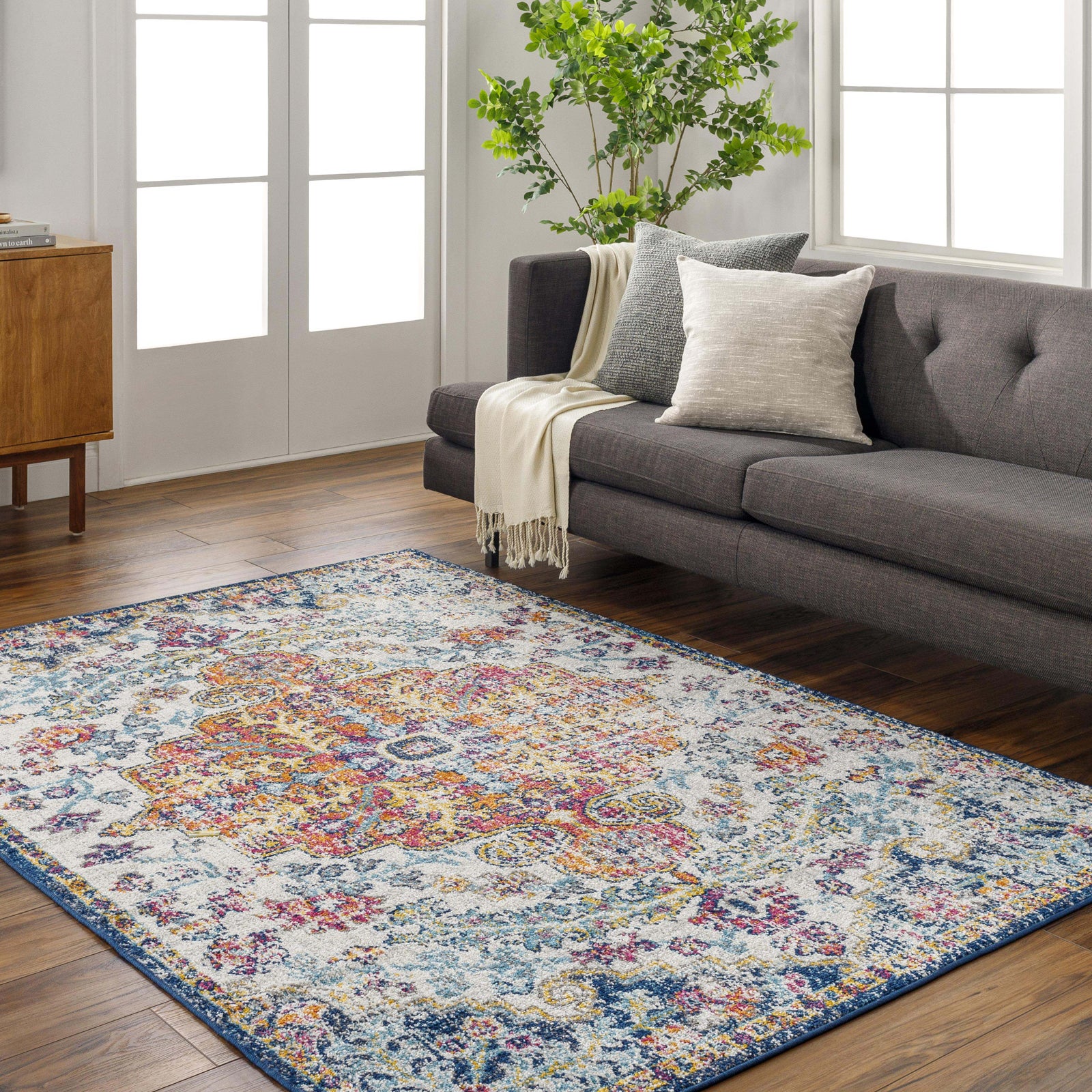 LIVABLISS Tapis Vintage Oriental Multicolore/Orange 160x220 cm Lou - 9
