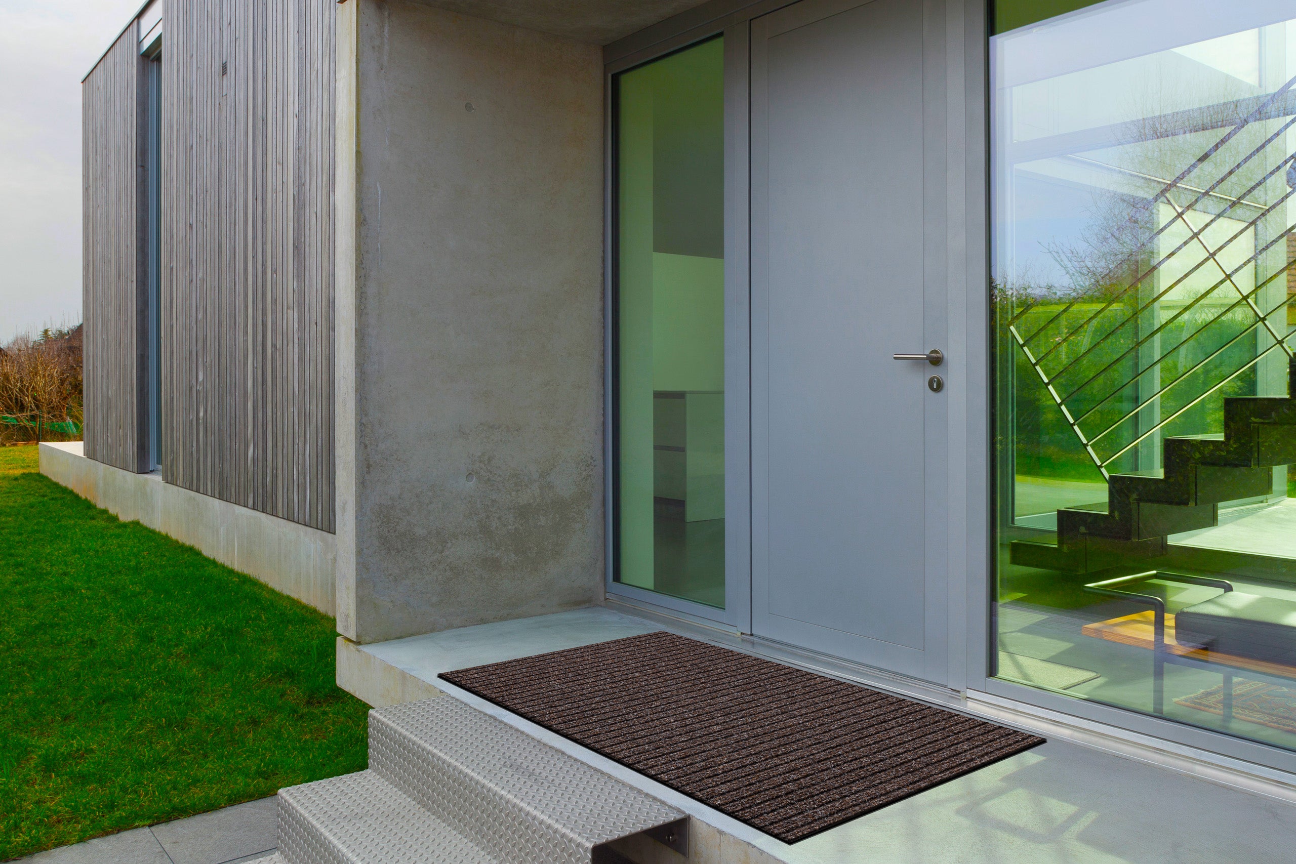 Wycieraczka antypoślizgowa CEYLON zewnętrzna, wewnętrzna, na gumie - brązowy 0300 100cm 100x370 cm - 3