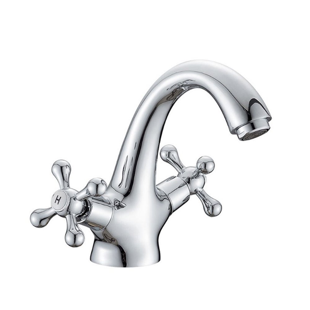 Umywalka chromowana Beverley, bateria stała