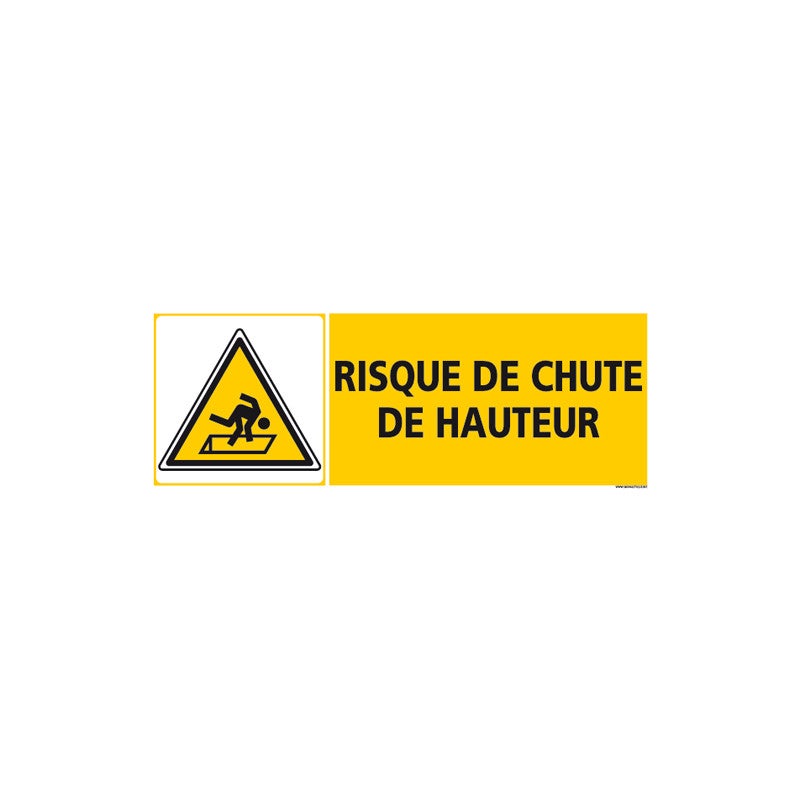 PANNEAU RISQUE DE CHUTE DE HAUTEUR C1266 350 X 125 Mm Mati re PVC panneau-risque-de-chute-de-hauteur-c1266-350-x-125-mm-mati-re-pvc