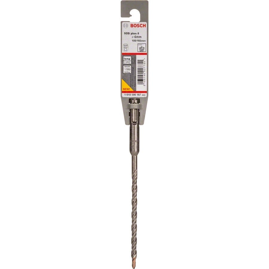 Bosch Professional - Foret 6mm SDS PLUS-5 6x100x165mm2 taillants - 1618596167 - 2