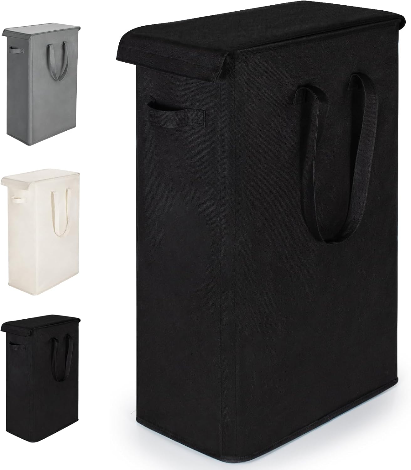 Cesto Portabiancheria XXL Con Coperchio E Sacco Interno | Pieghevole In Tessuto Oxford, Design Moderno, Include 3 Reti Protettive 40x30 Cm - 3