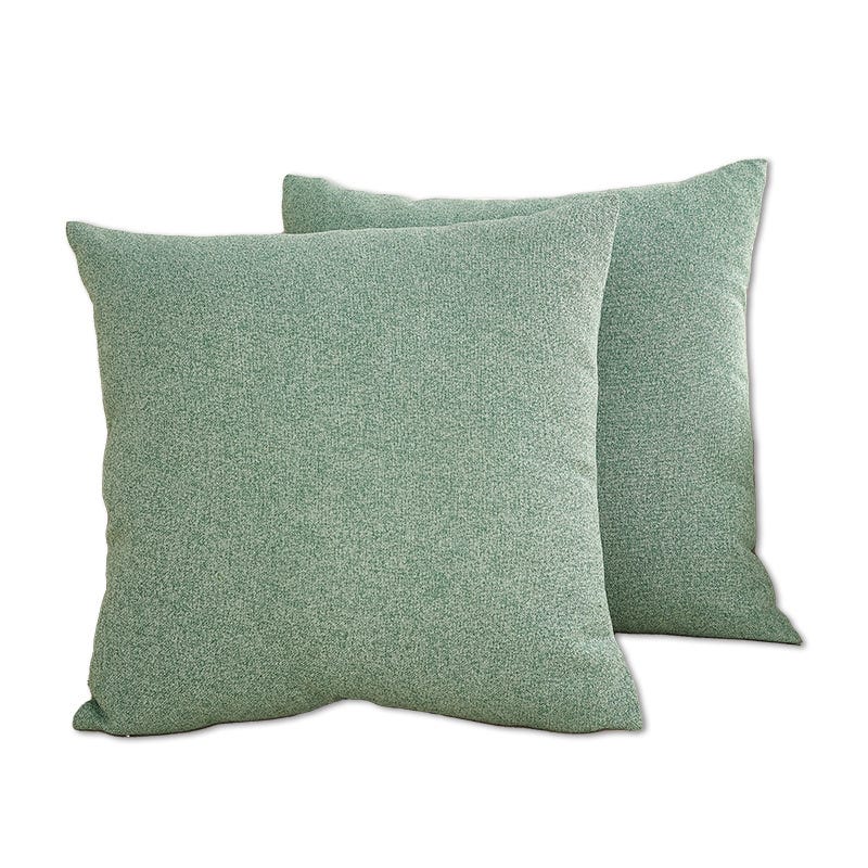 Set di 2 federe per cuscini 45 x 45 cm in poliestere e cotone e lino, federa decorativa per auto, divano, arredamento per la casa (verde) | Leroy Merlin Set di 2 federe per cuscini 45 x 45 cm in poliestere e cotone e lino, federa decorativa per auto, divano, arredamento per la casa (verde) | Leroy Merlin