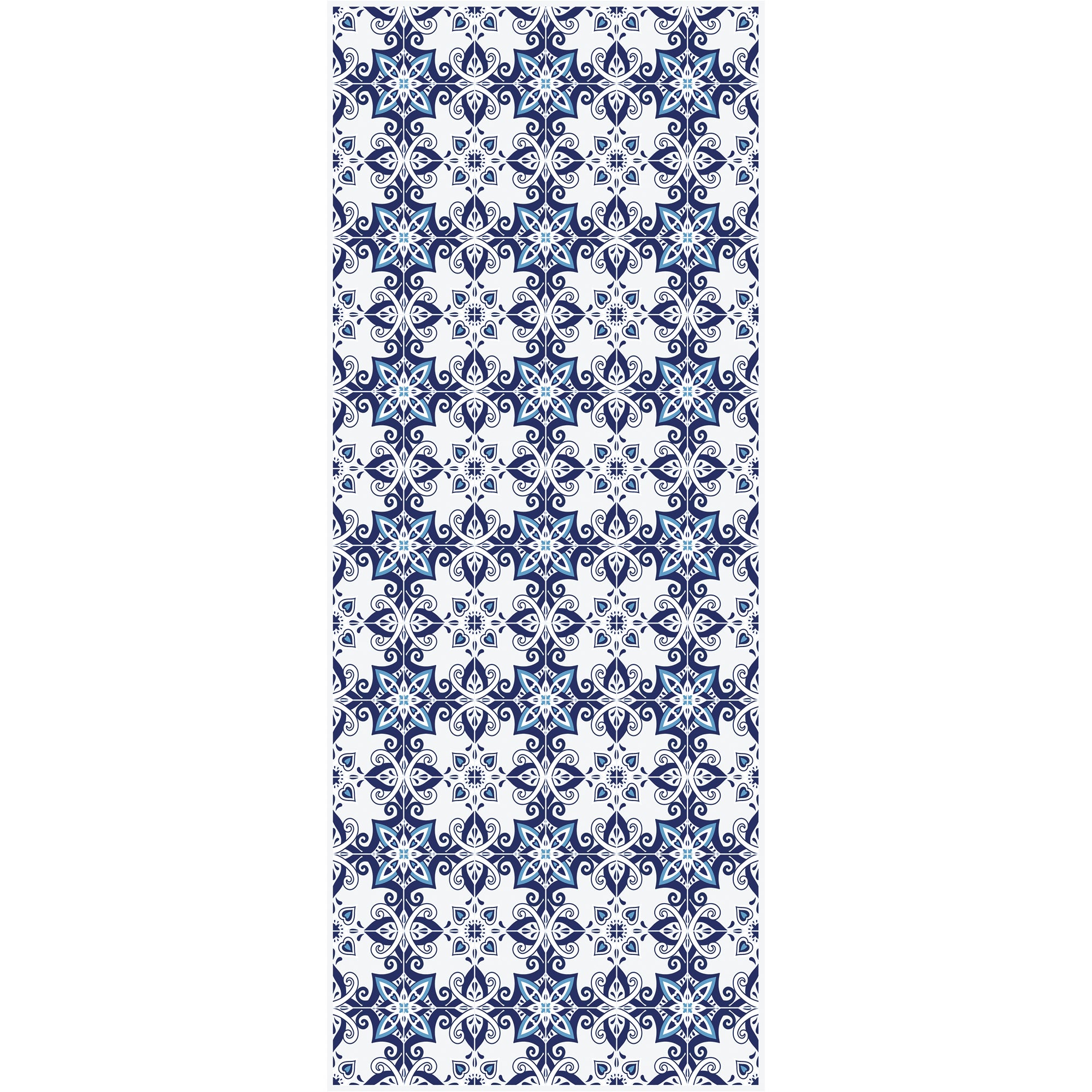 Tapis/ Bleu et blanc / 61x152 cm - RUNNER/ Créé et fabriqué en France / DADA ART - 3