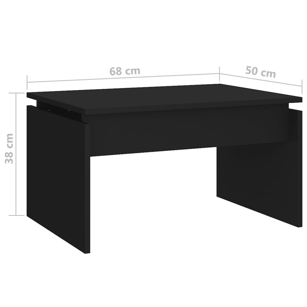 Table basse Noir 68x50x38 cm - 6
