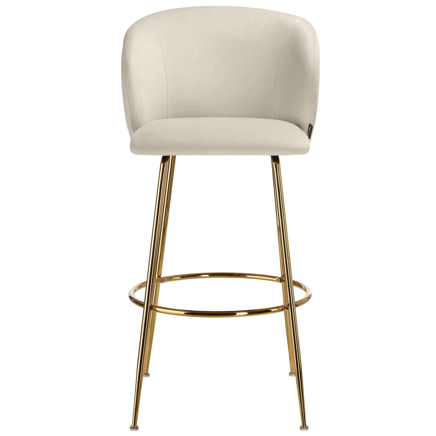 Taburete alto LUANA con respaldo y aterciopelado - 2