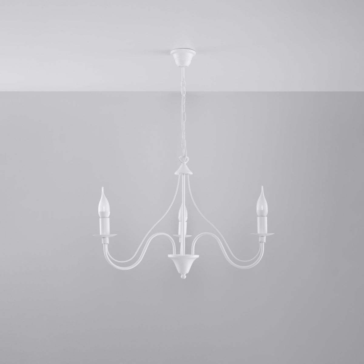 Żyrandol VIVOW 3 biały LED 4000K - 60x60x80cm Sollux
