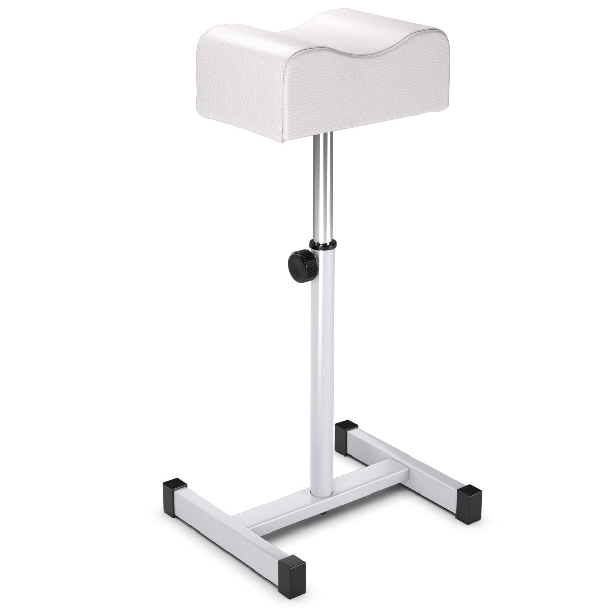 Taboret pedicure, nakładka na nogi z regulacją wysokości 45-65 cm, podnóżek do pielęgnacji paznokci w salonach, spa (biały)