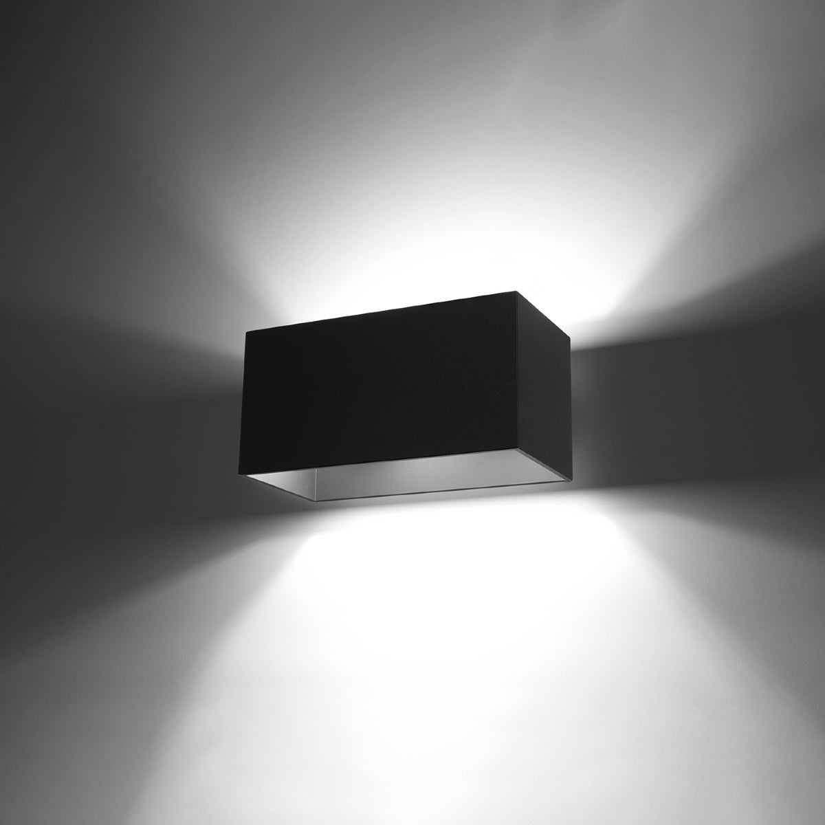 Kinkiet QUADX MAXI czarny LED 3000K - 20x12x10cm Sollux