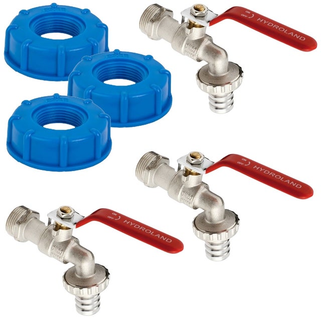Robinet Pour Cuve 1000L - Raccord 3/4'', Laiton, Avec Joint