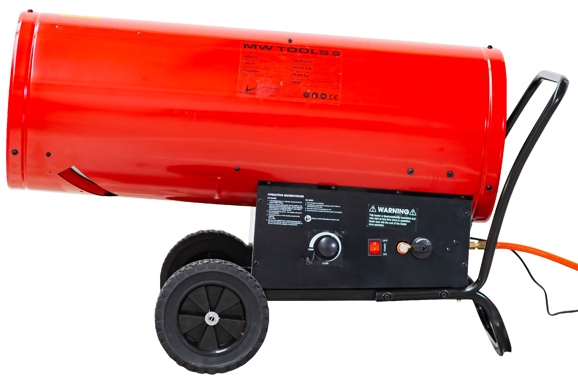 Canon à chaleur mobile au gaz haute efficacité 70 à 132kW puissance variable MW Tools WG450 - 2