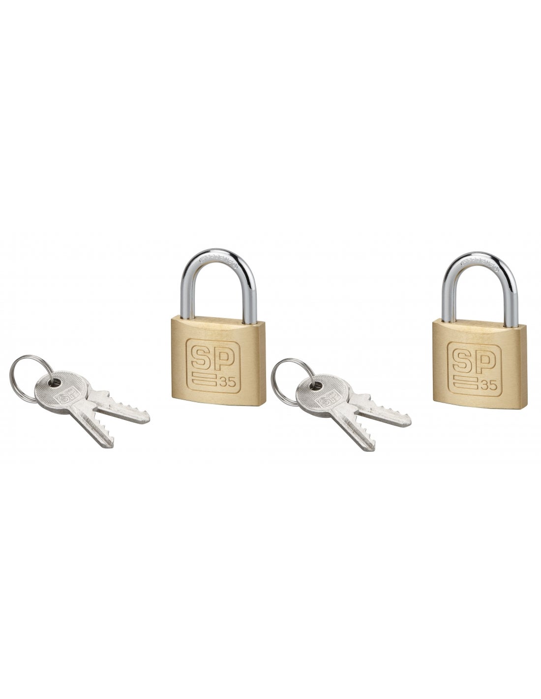 Cadenas Thirard Type 1 Doré 35mm - Sécurité Intérieure Avec 2 Clés Et Anse Acier