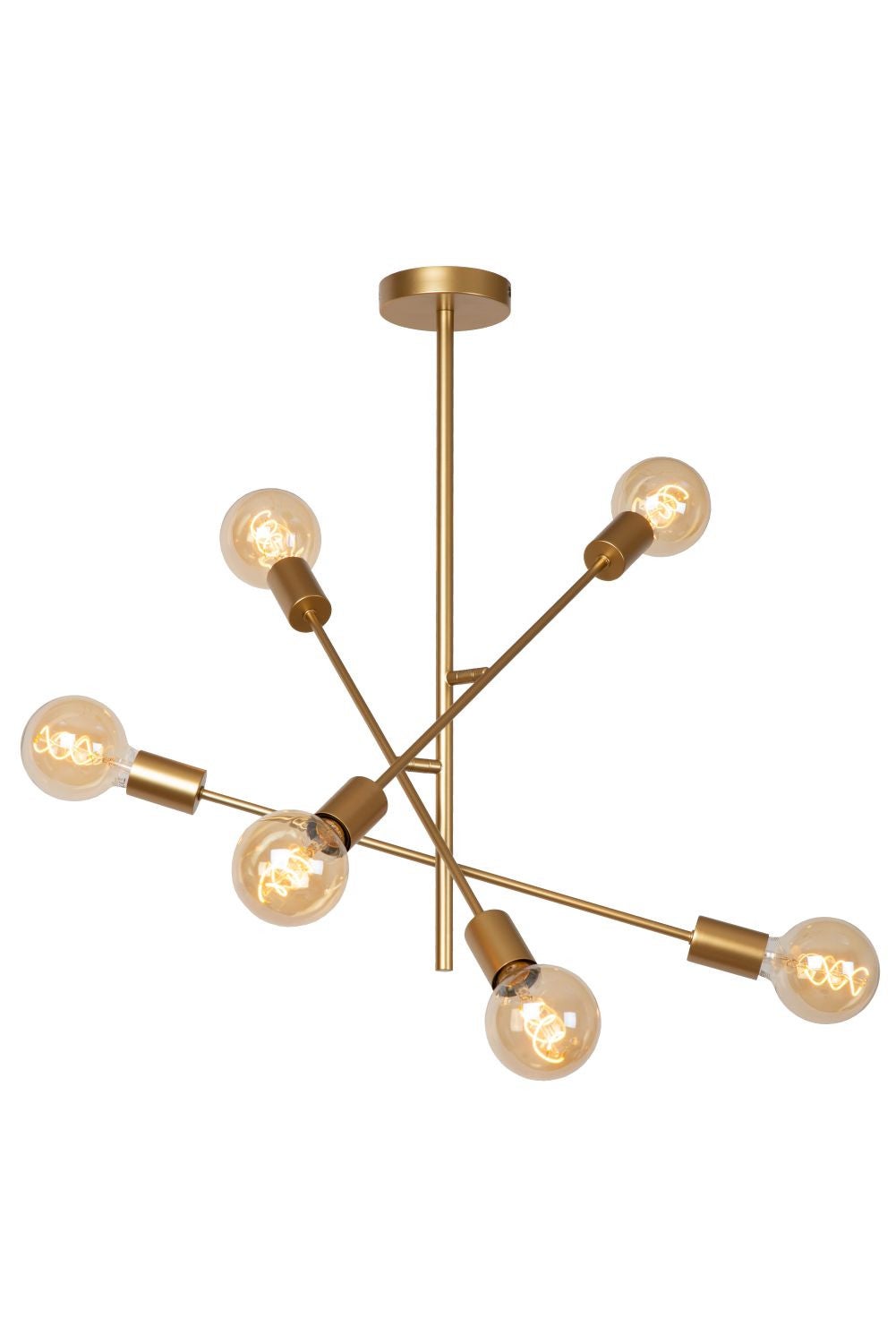 Lampa wisząca LESTER złoto-odcienie złota 6xE27x40W metal wym:83x59x59cm IP20 Lucide