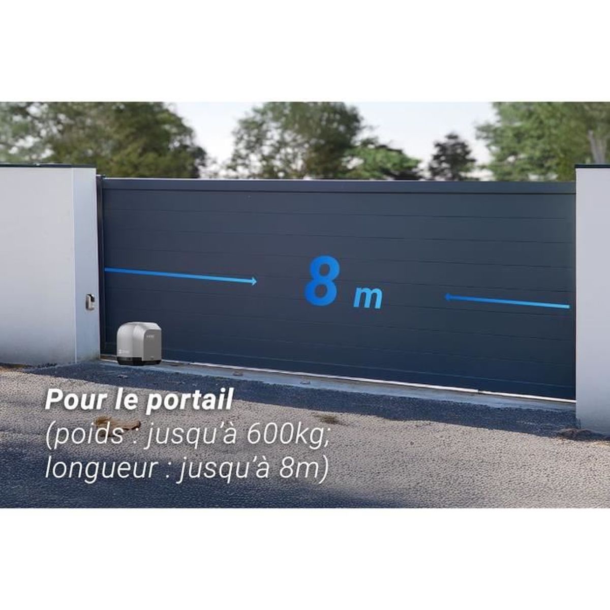 Ezviz HG2 600 PRO – Motore Smart per Cancello Scorrevole con Telecamera Integrata, Controllo Remoto e Allarme Lampeggiante - 6