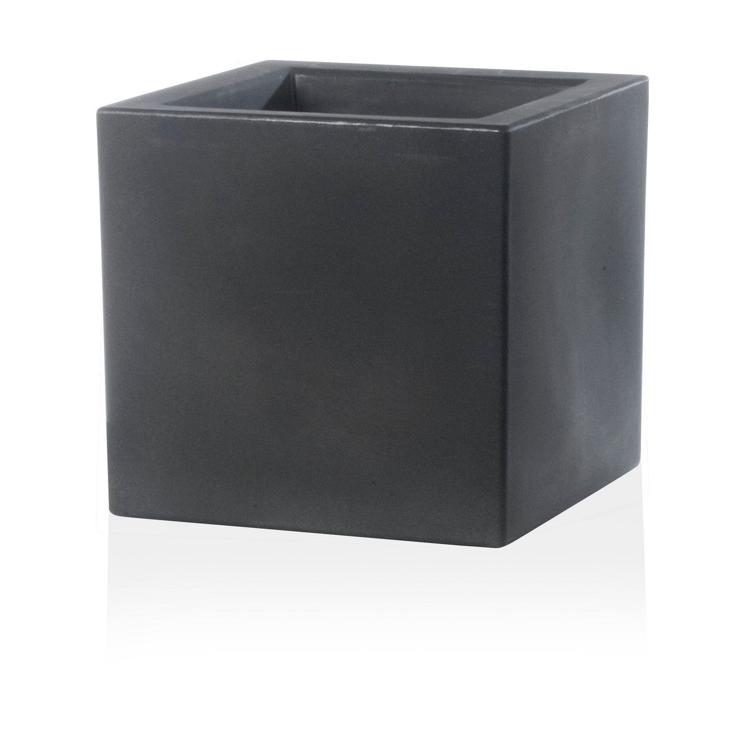 EURO ITALIA Vaso in vetro trasparente cubo 14x14x14 cm