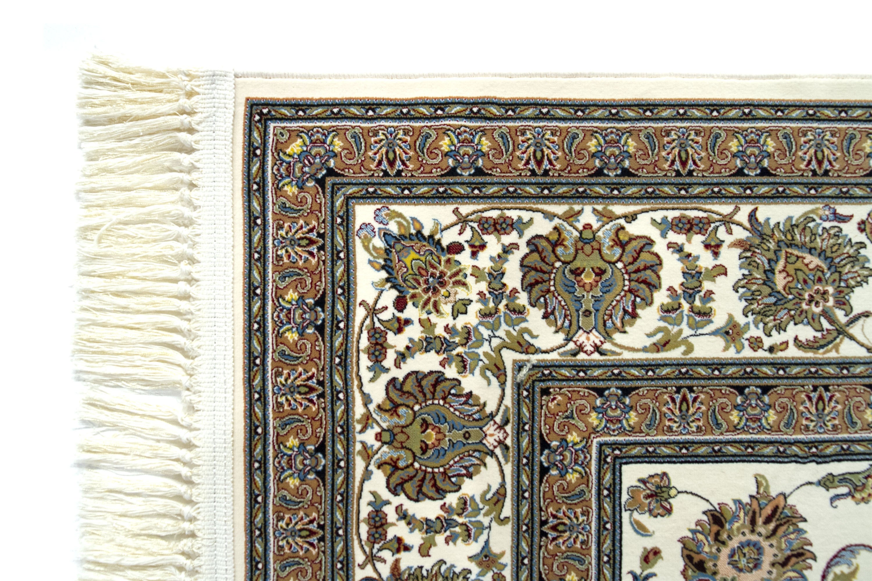 Hamid - Tapis 300x200cm beige motif floral oriental - 4