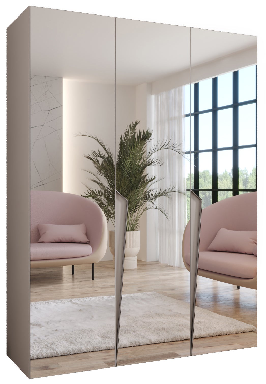 Szafa uchylna otwierana Piano 3 150 x 52 x 202 cm kaszmir + u. kaszmir