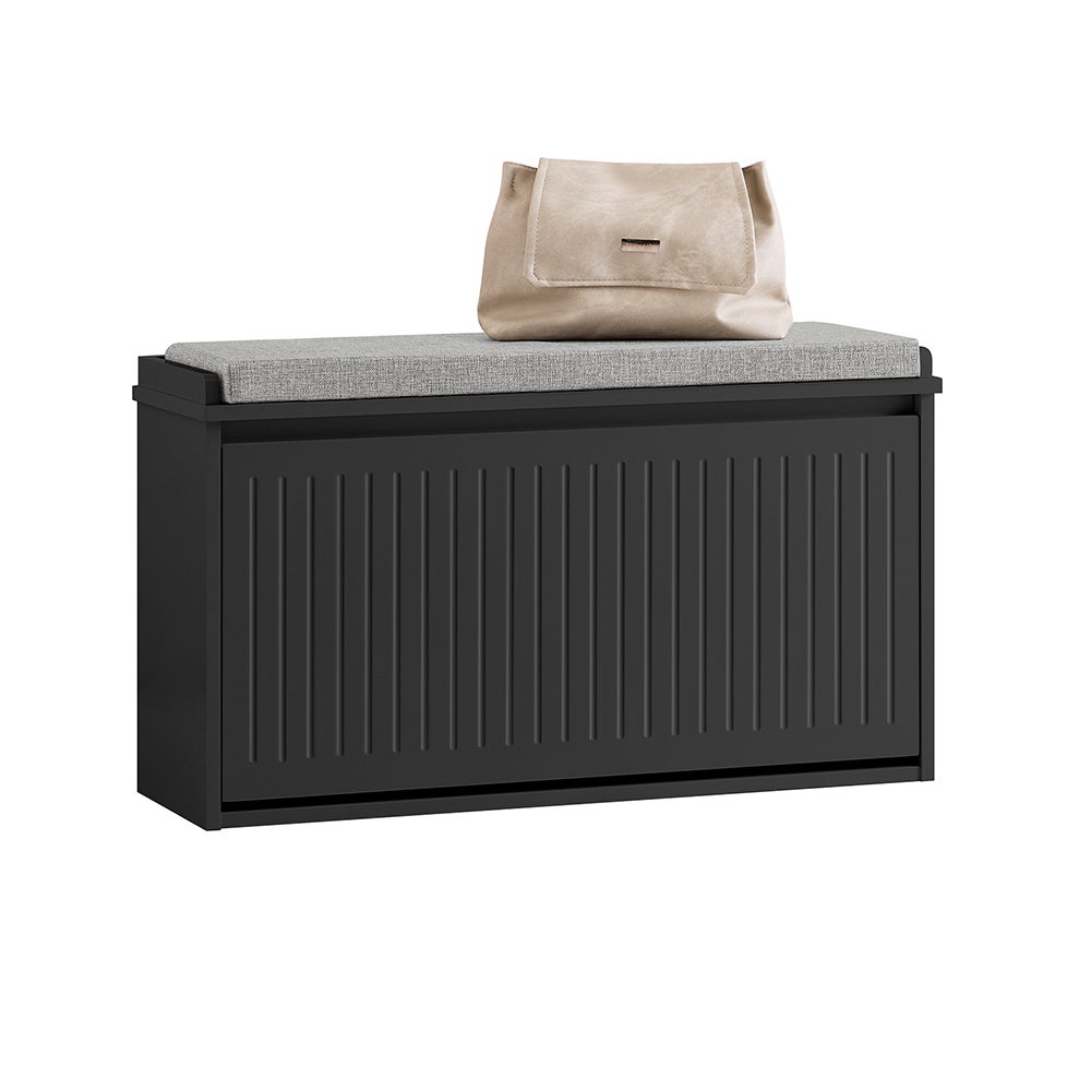 SoBuy Szafka na buty z siedziskiem 1 klappa organizer czarna FSR98-L-SCH