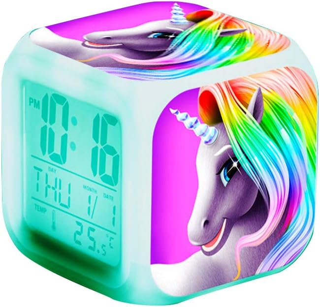 Réveil Cube LED Personnalisé – 7 Couleurs, Cadeau Multi-occasions, Fabriqué UK