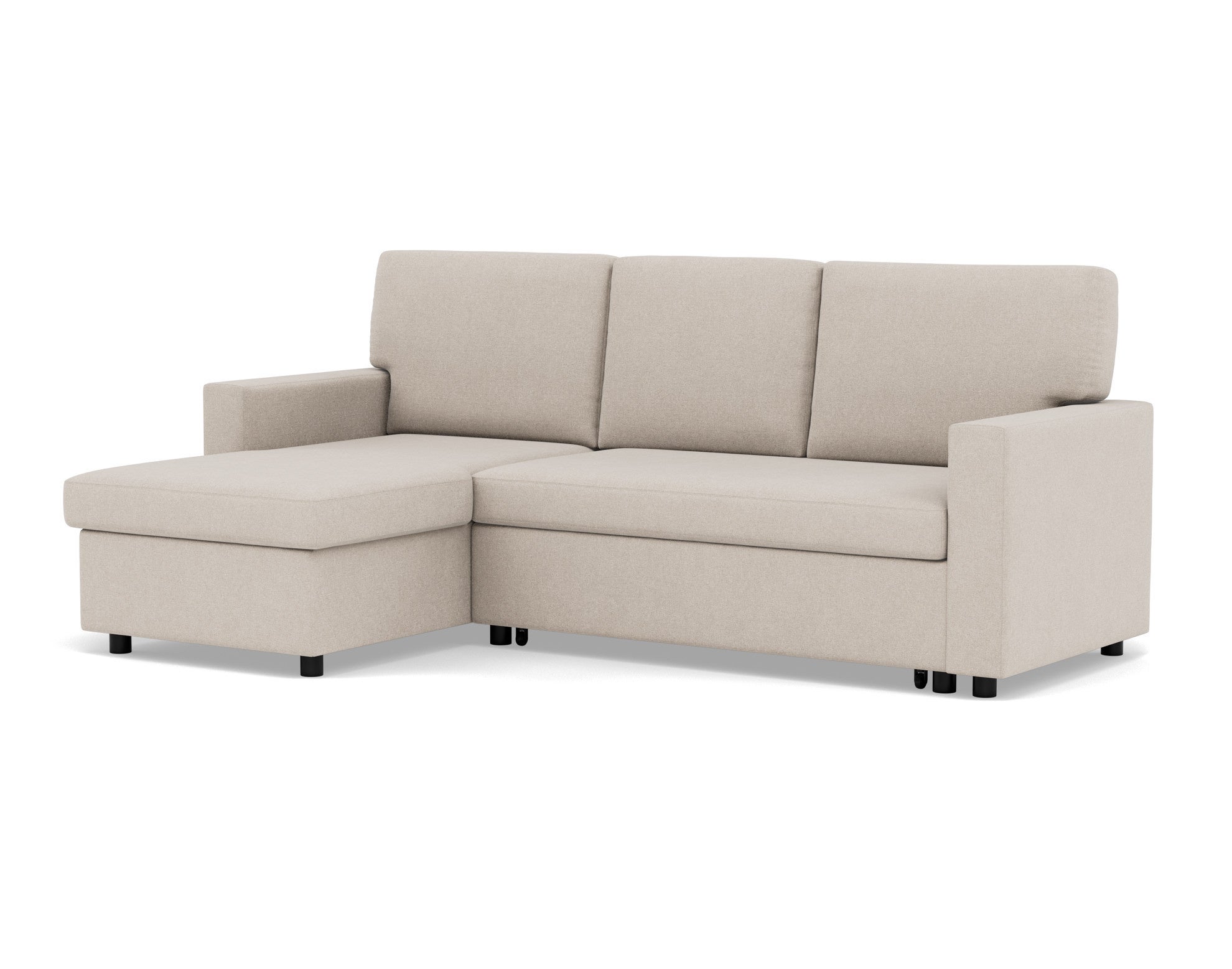 Canapé d'angle réversible convertible 4 places en tissu beige - MEIYA - Best Mobilier - 2