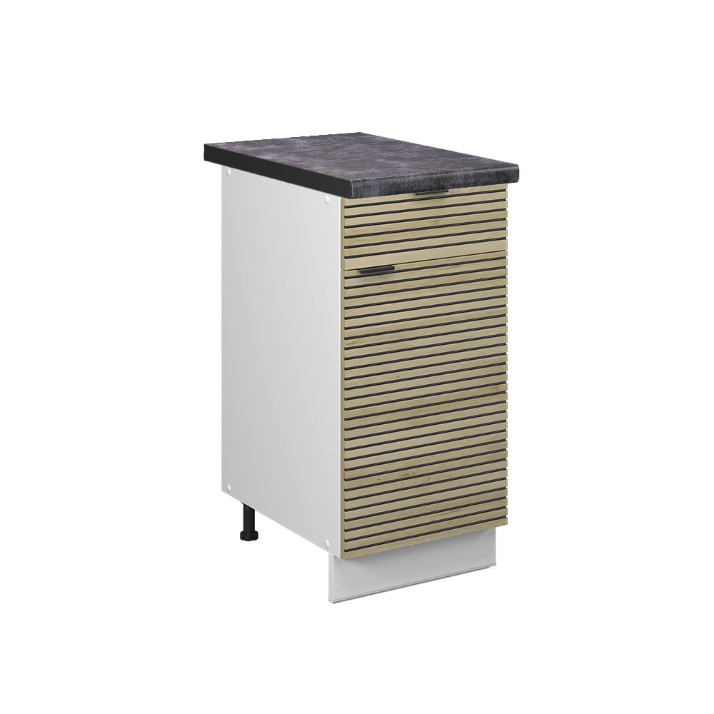 Vicco Szafka dolna do kuchni Fame-Line, Panel dębowy, 40 cm , BP Antracyt