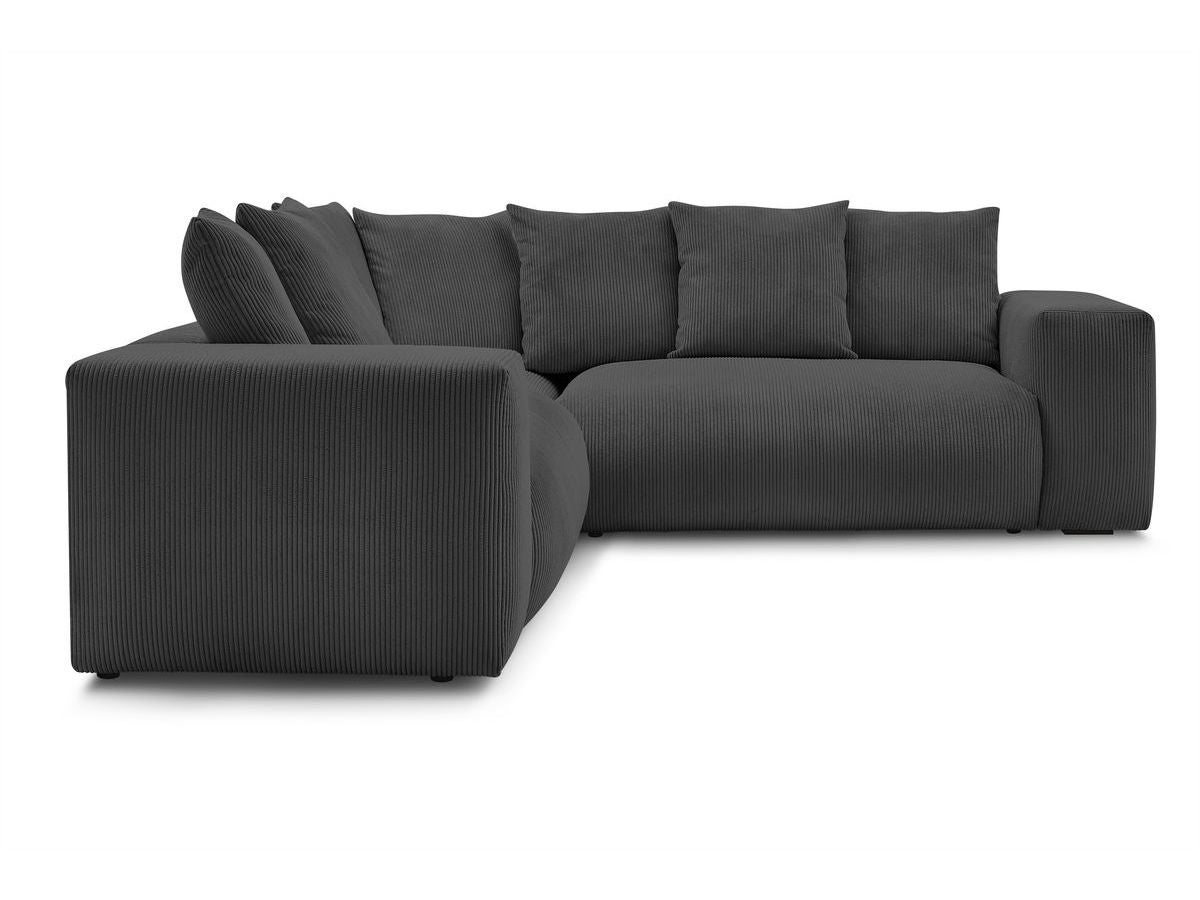 BOBOCHIC Canapé d'angle fixe modulable VOLTAIRE avec 1 chauffeuse 2 places, 1 angle et 1 chauffeuse 1 place Gris foncé Angle gauche - 9