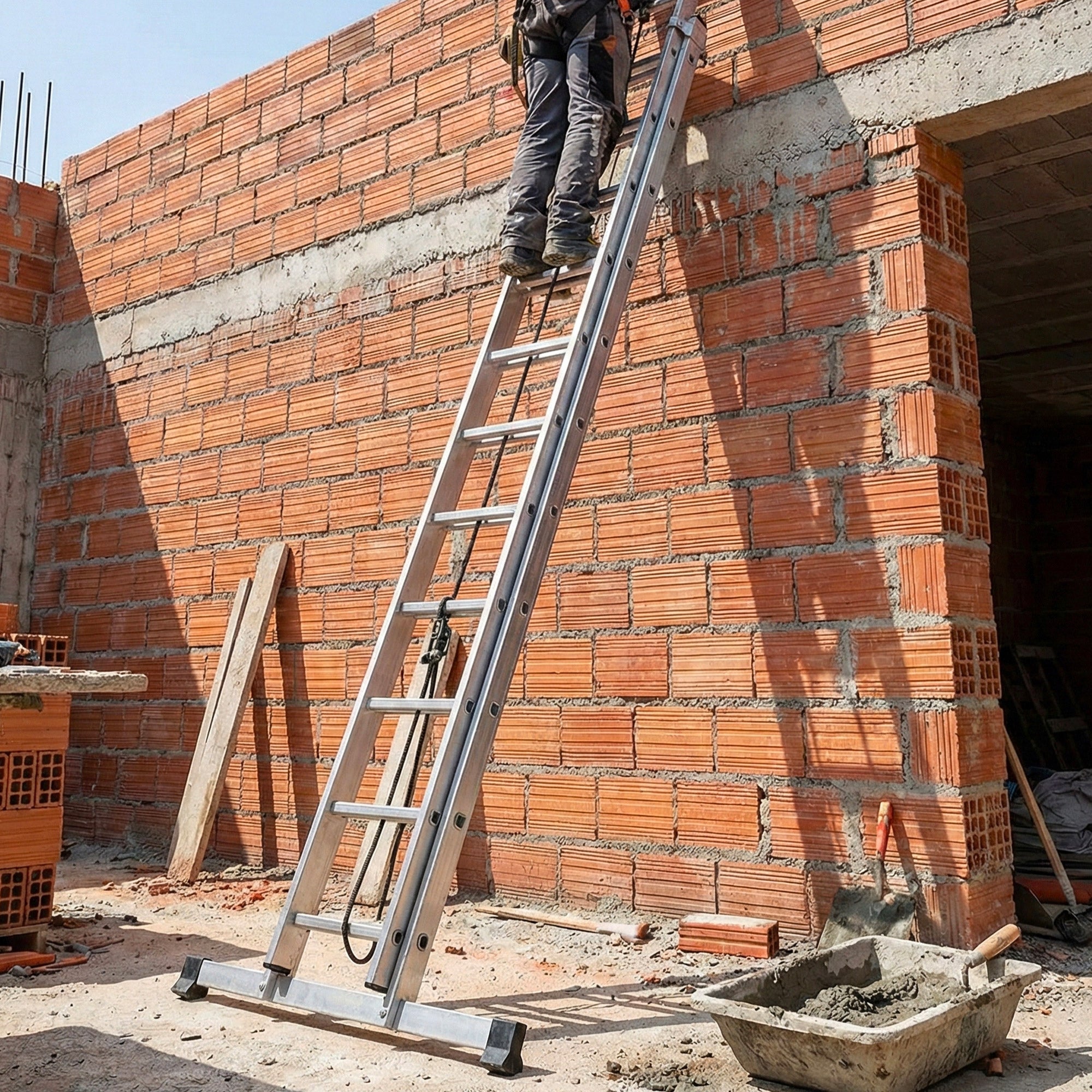 Echelle Aluminium SEMI-PRO ESCALUX V16035 coulissante à corde 2x19 / L9M88 - 5