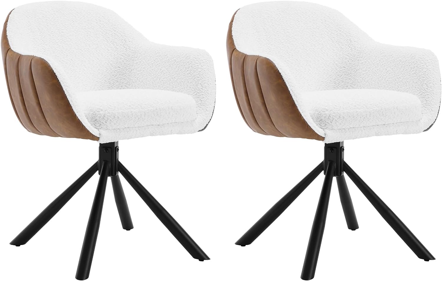 WOLTU Lot de 2 Chaises Salle à Manger Pivotante à 360° Pieds en Métal