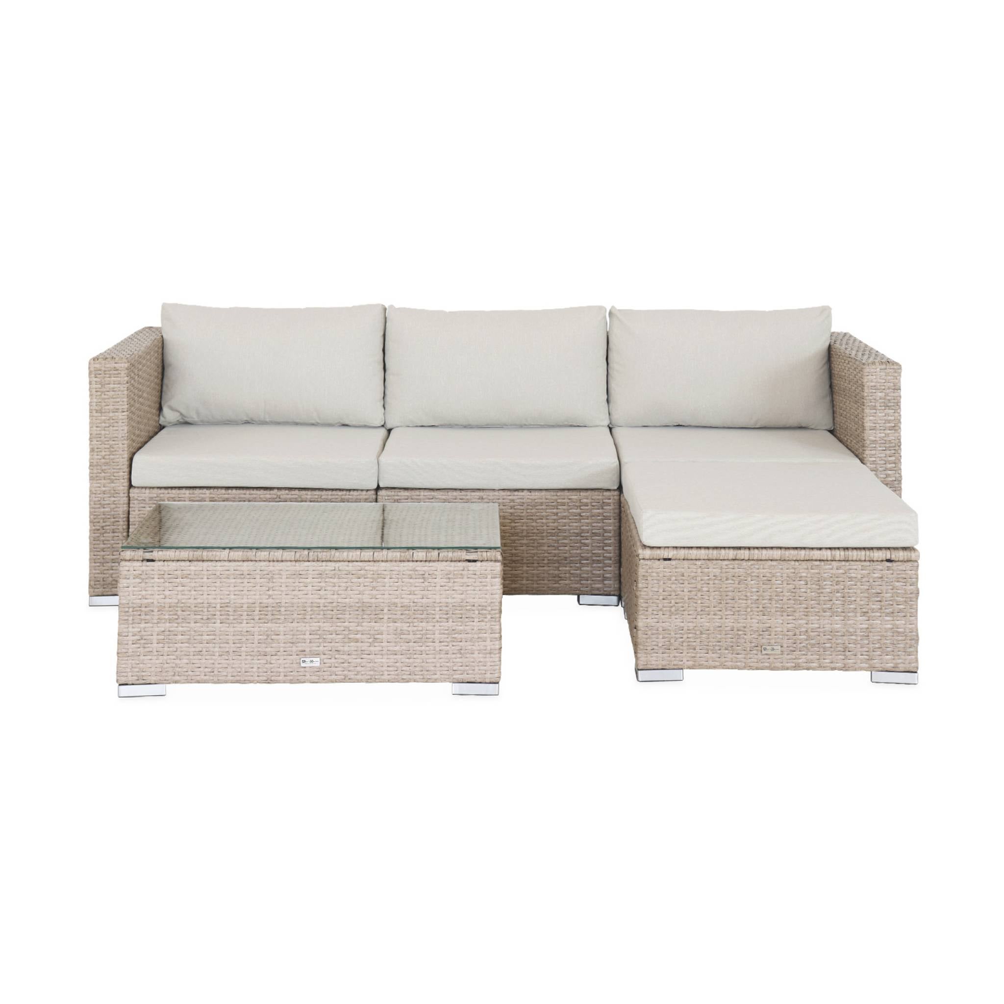 Salon de jardin en Acier Beige 4 personnes - 4
