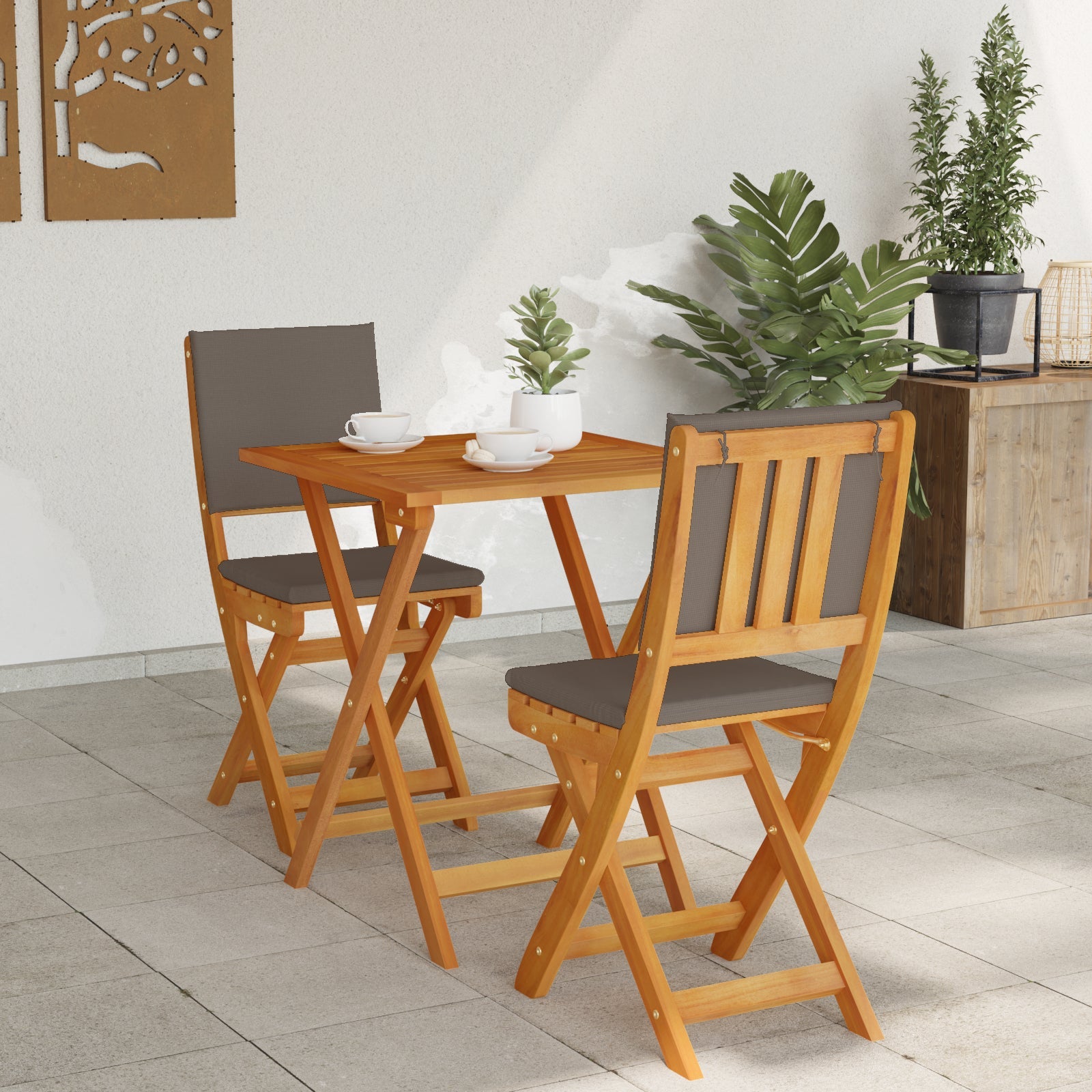 Zestaw bistro 3 pcs Olej Naturalny Lite Drewno Akacji vidaXL