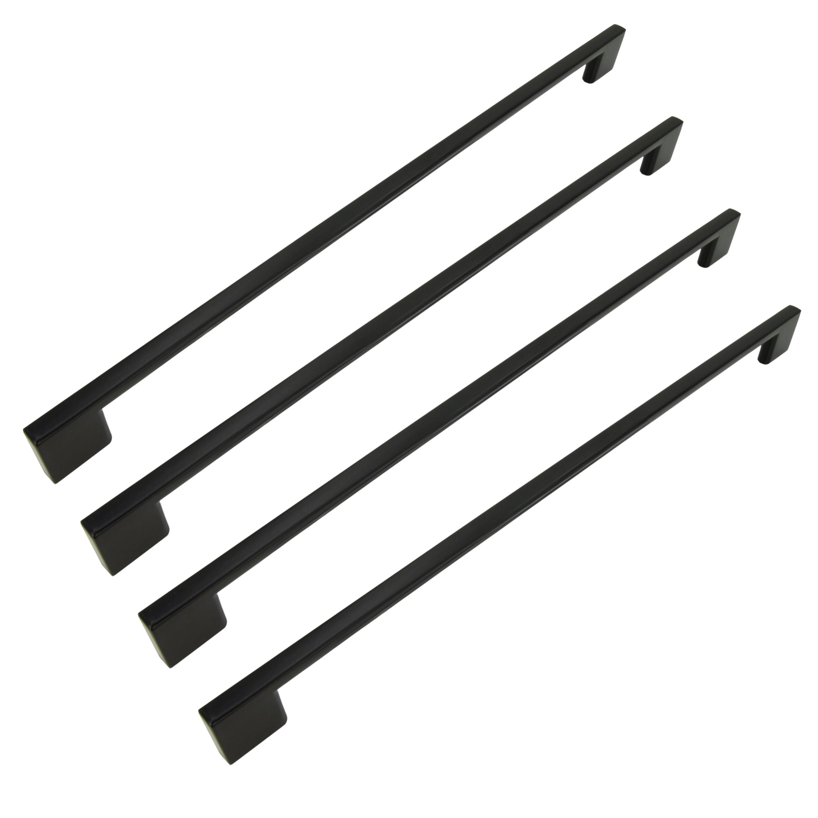4 x Uchwyt meblowy czarny 320 mm metalowy
