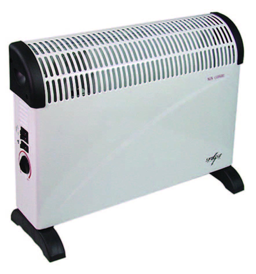 Perel Termoconvettore Elettrico 3000W: 3 Livelli Calore, Ventola Turbo, Termostato, IP20, Portatile